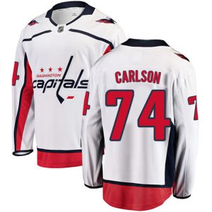 Herren Washington Capitals Eishockey Trikot John Carlson #74 Breakaway Weiß Fanatics Branded Auswärts